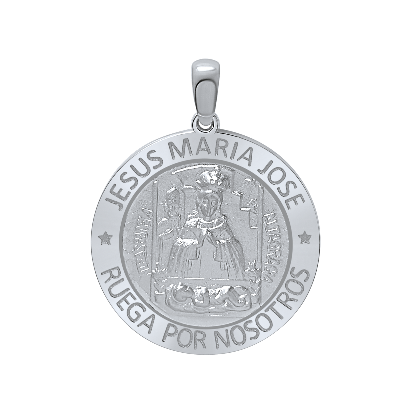 Medaille der Heiligen Familie aus Sterlingsilber - Sagrada Familia