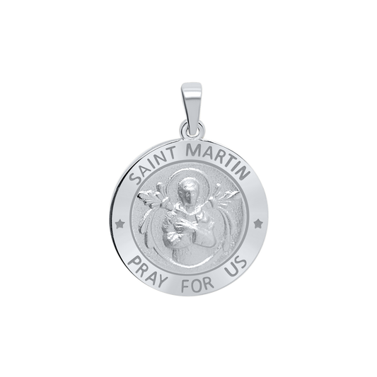 Medaille des Heiligen Martin von Tours aus Sterlingsilber - San Martín de Tours