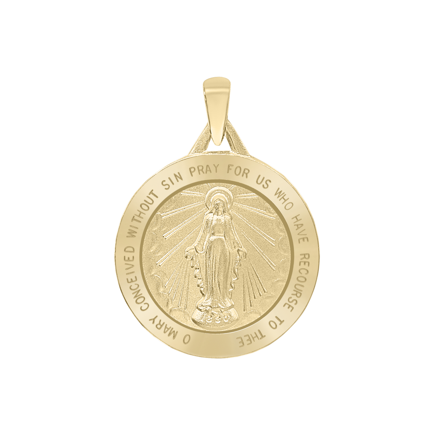 Wundermedaille aus 14-karätigem Gelbgold