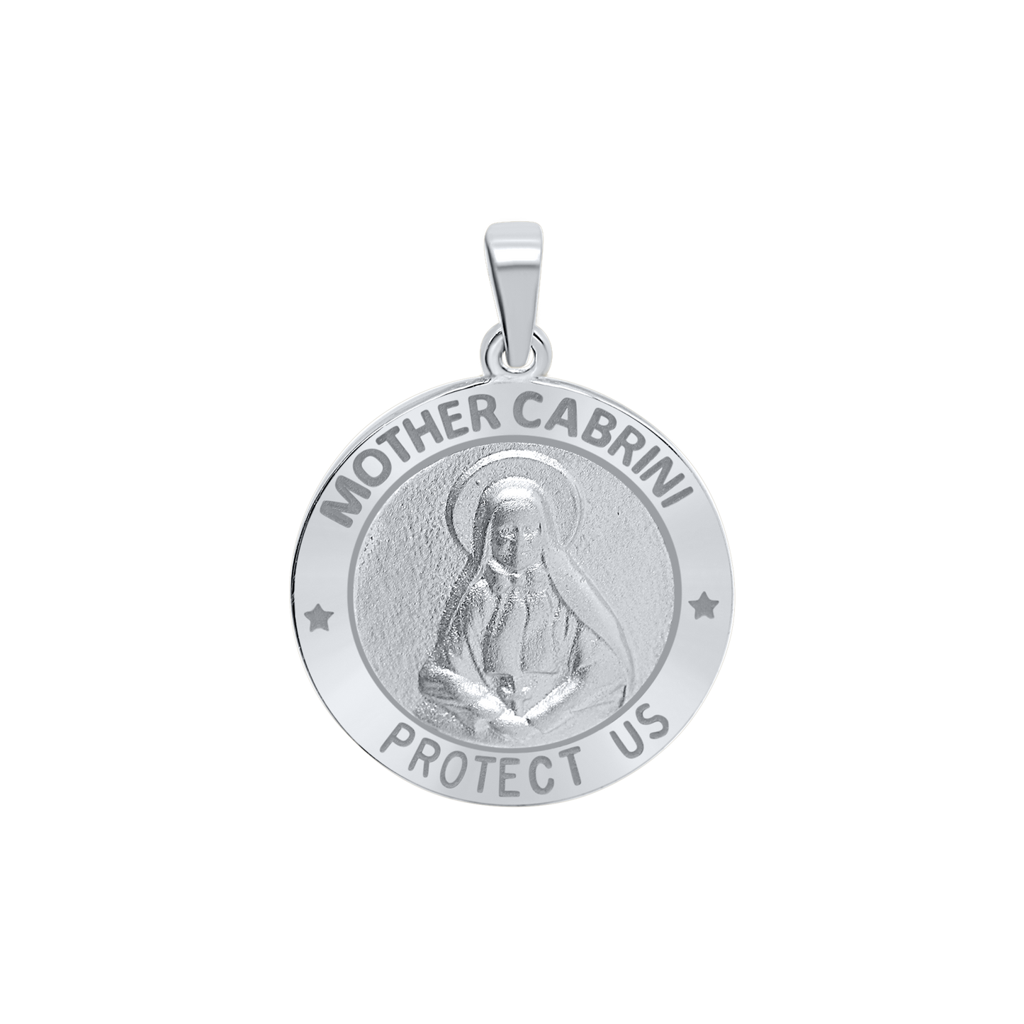 Medaillon der Mutter Cabrini aus Sterlingsilber – Santa Francisca Cabrini
