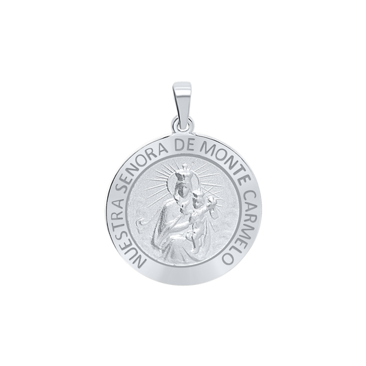 Medaillon Unserer Lieben Frau vom Berge Karmel aus Sterlingsilber - Nuestra Señora del Carmen