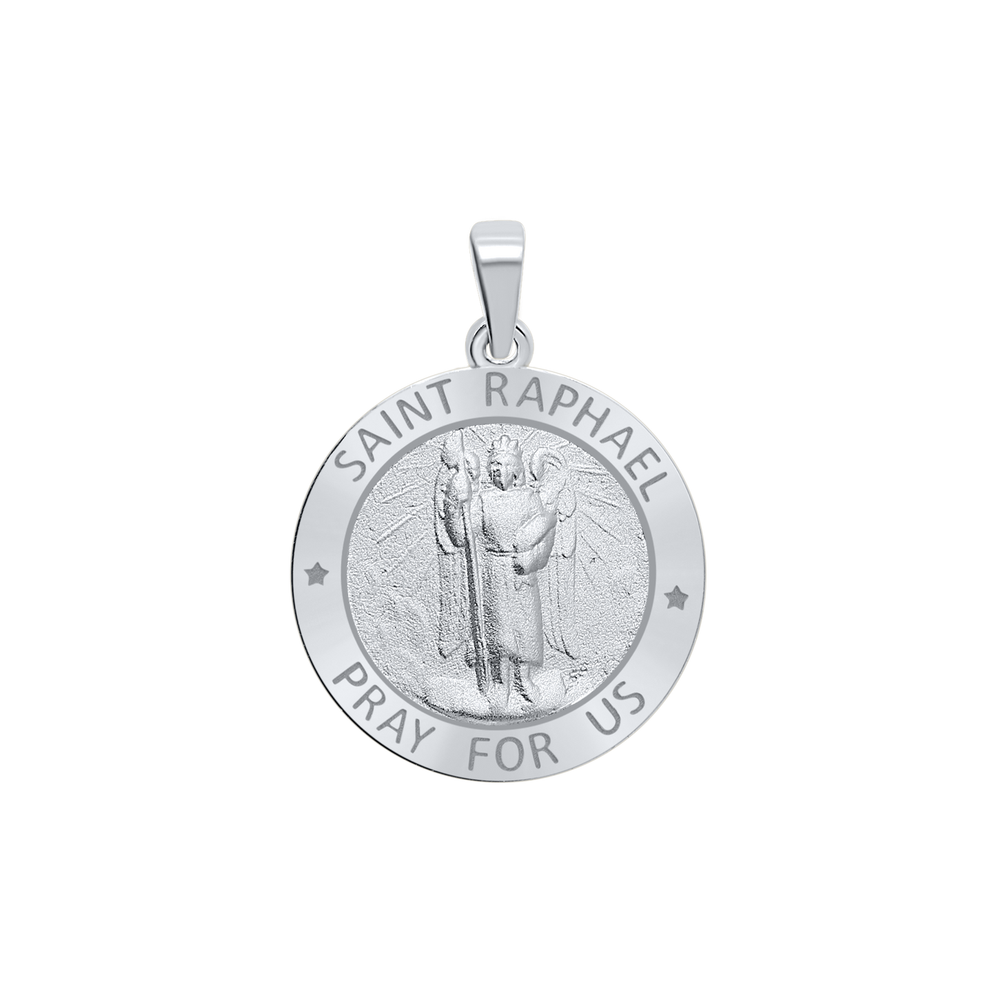 Medaillon des Erzengels Raphael aus Sterlingsilber - San Rafael