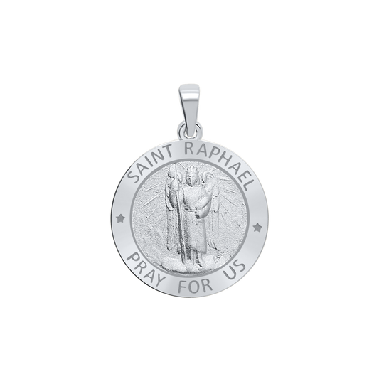Medaillon des Erzengels Raphael aus Sterlingsilber - San Rafael