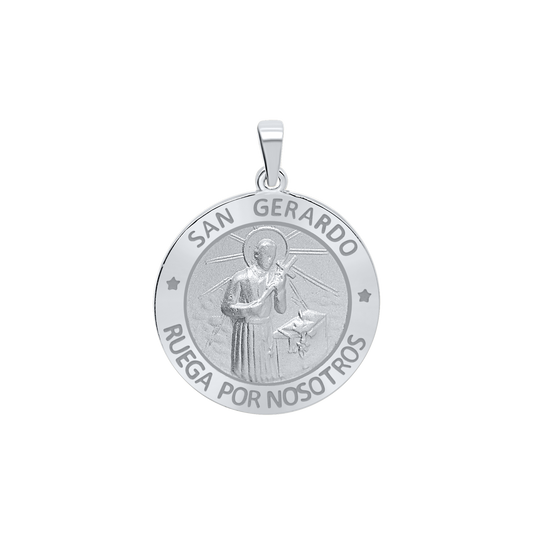 Medaillon-Anhänger des Heiligen Gerard aus Sterlingsilber - San Gerardo