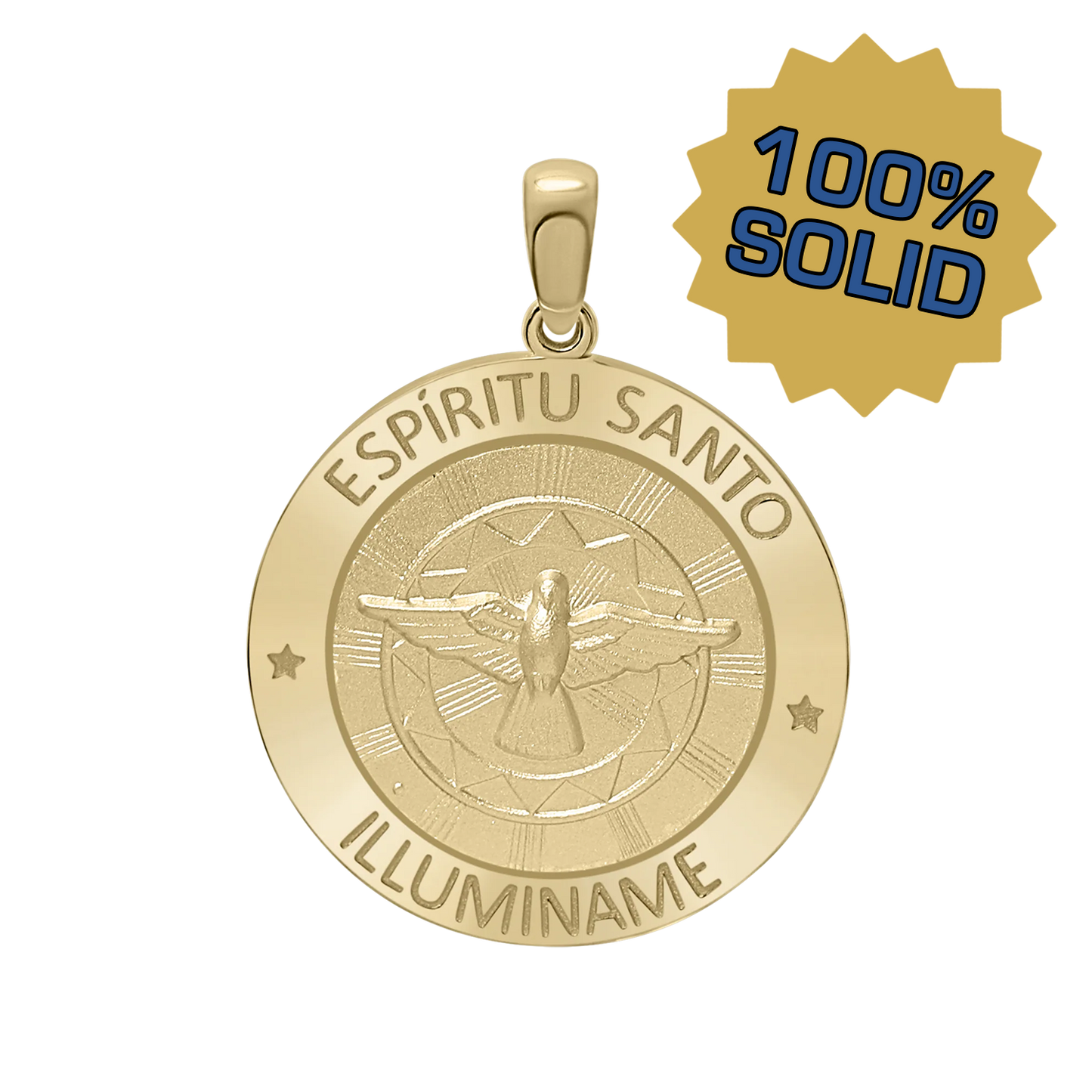 Heiliger Geist Medaillon aus 14-karätigem Gelbgold - Espíritu Santo