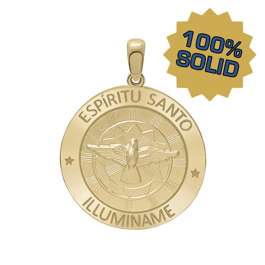 Heiliger Geist Medaillon aus 14-karätigem Gelbgold - Espíritu Santo