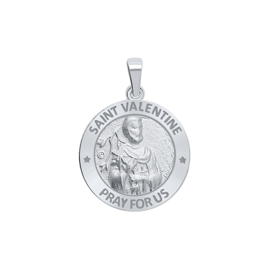 Medaille des Heiligen Valentin aus Sterlingsilber - San Valentín