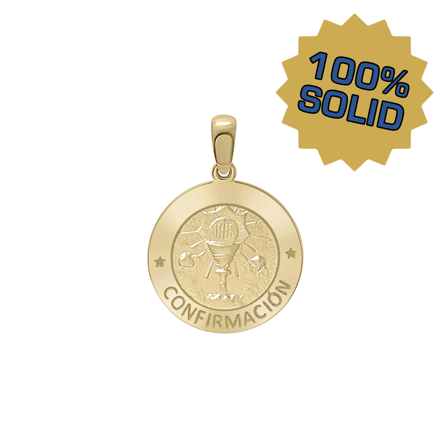 Konfirmationsmedaille aus 14-karätigem Gelbgold - Confirmación