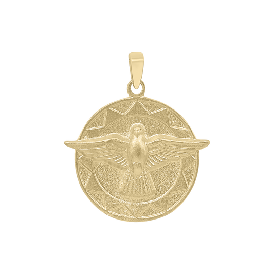 Heiliger Geist Medaillon aus 14-karätigem Gelbgold - Espíritu Santo