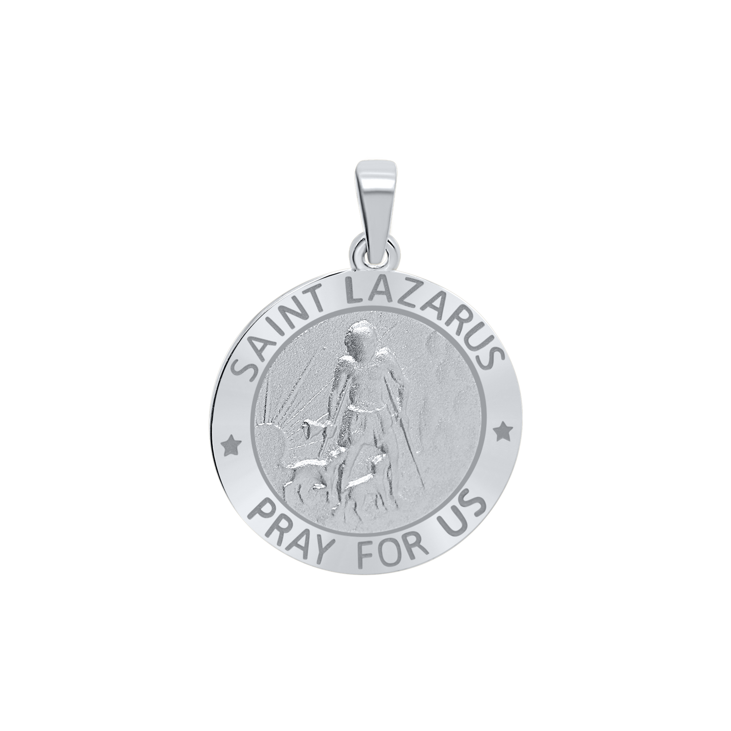 St. Lazarus-Medaille aus Sterlingsilber - San Lázaro
