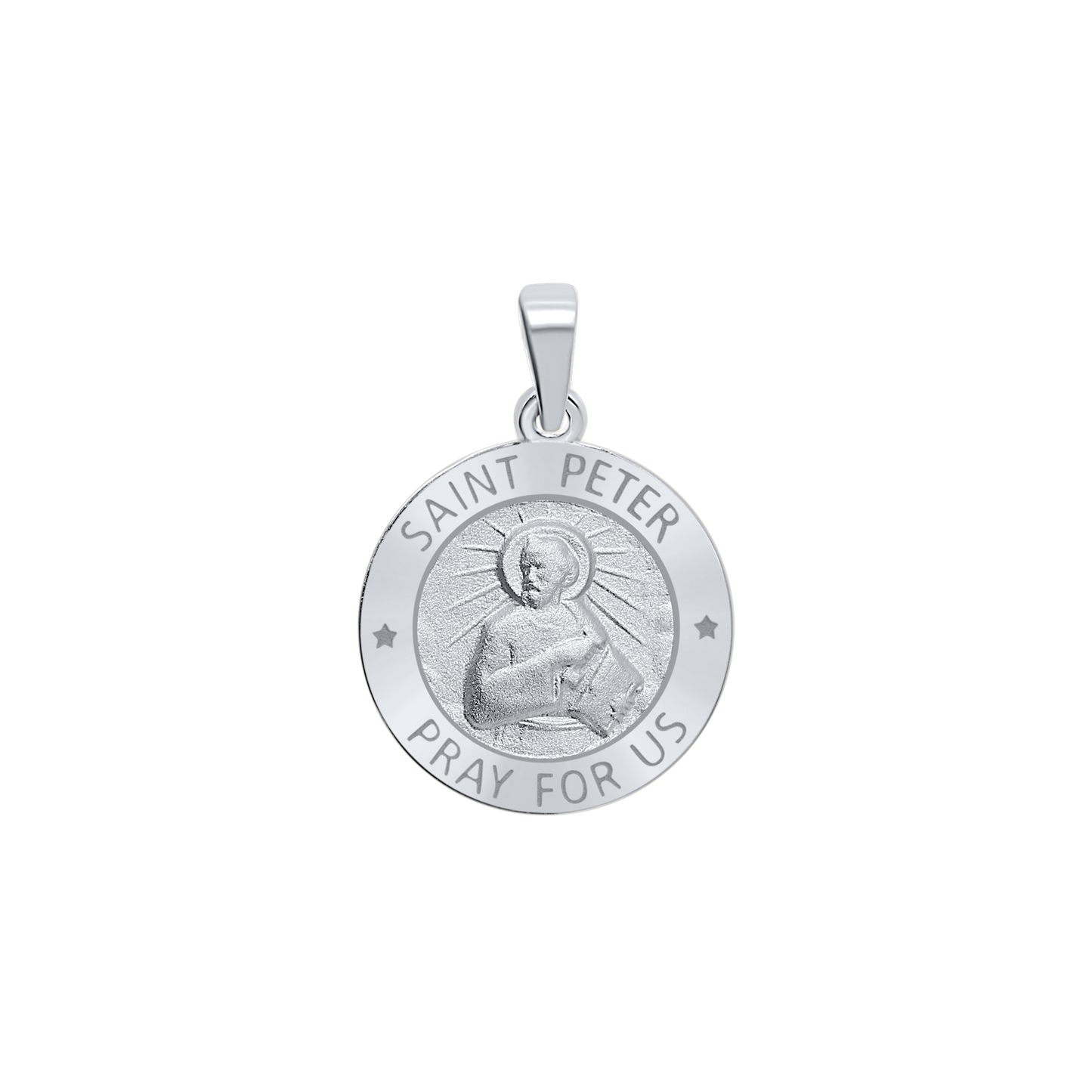 Medaillon des Apostels Petrus aus Sterlingsilber - San Pedro