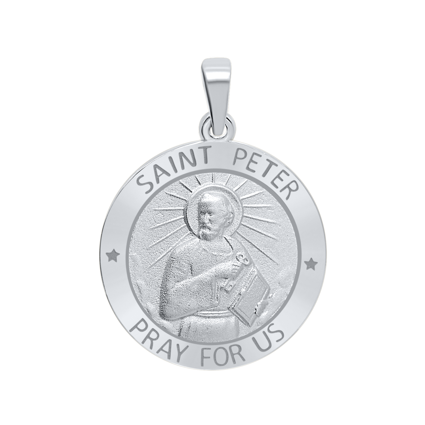 Medaillon des Apostels Petrus aus Sterlingsilber - San Pedro