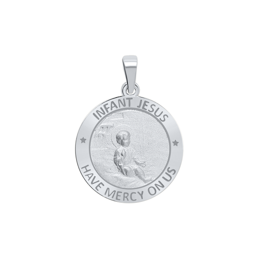 Medaille des Jesuskindes aus Sterlingsilber - Santo Niño