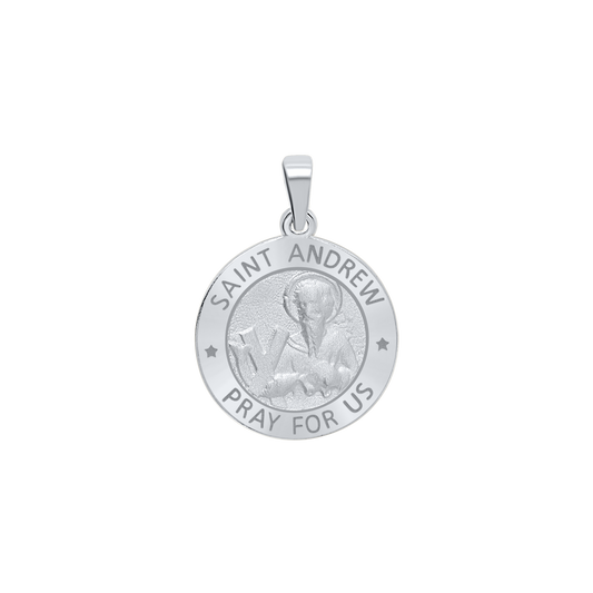 Medaillon des Apostels Andreas aus Sterlingsilber - San Andrés