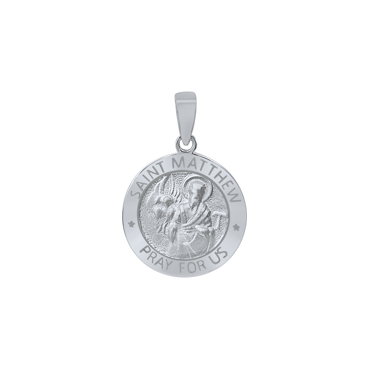 Medaille des Apostels Matthäus aus Sterlingsilber - San Mateo