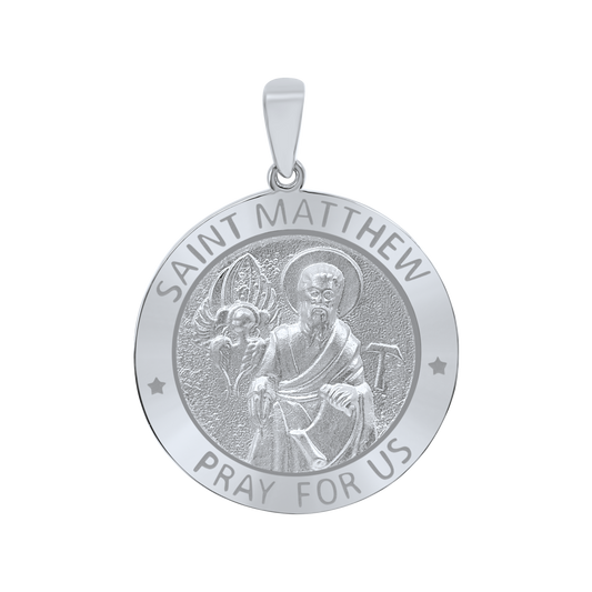Medaille des Apostels Matthäus aus Sterlingsilber - San Mateo