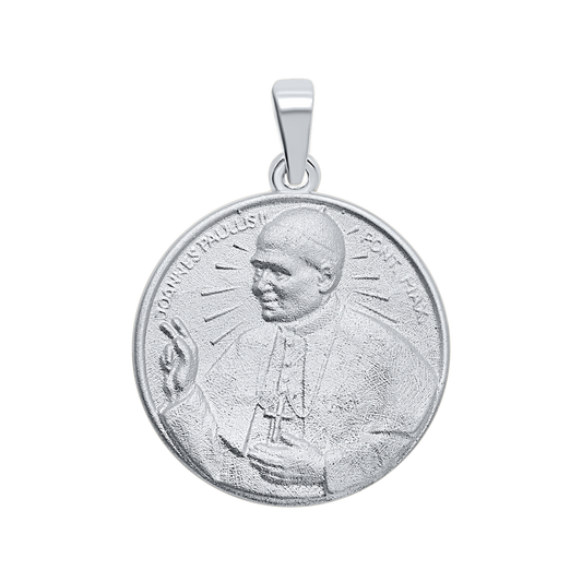 Medaille von Papst Johannes Paul II. aus Sterlingsilber – San Juan Pablo II