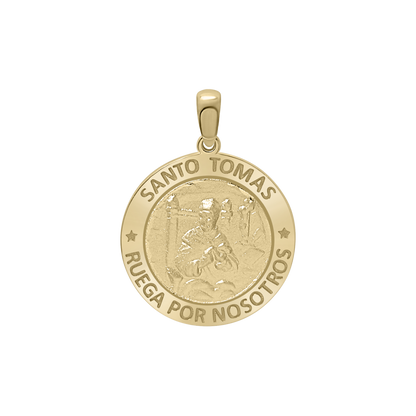 Medaillon des Apostels Thomas aus 14-karätigem Gelbgold - Santo Tomás
