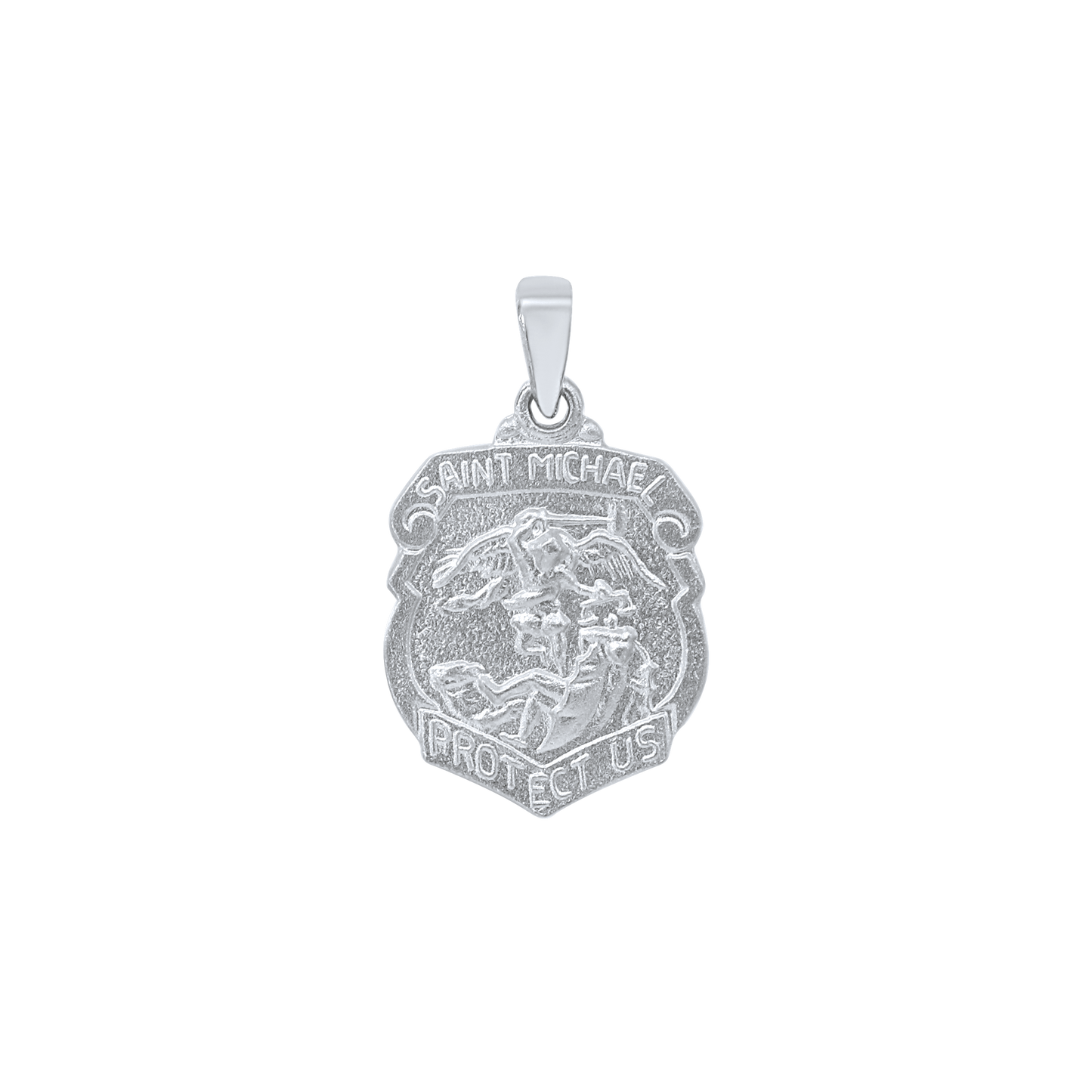 Medaillon mit dem Schild des Heiligen Michael aus Sterlingsilber – San Miguel Arcángel