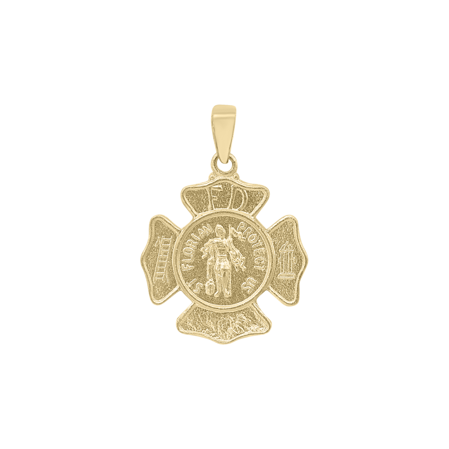 St. Florian Schildmedaillon aus 14-karätigem Gelbgold - San Florián