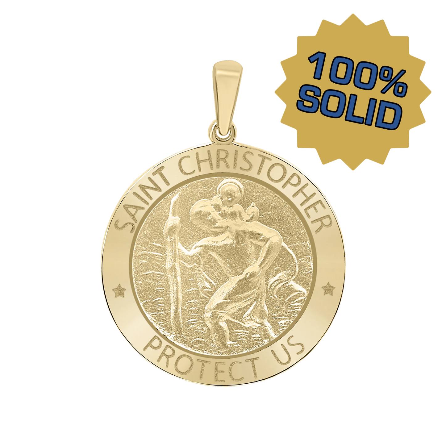 Medaillon des Heiligen Christophorus aus 14-karätigem Gelbgold - San Cristóbal