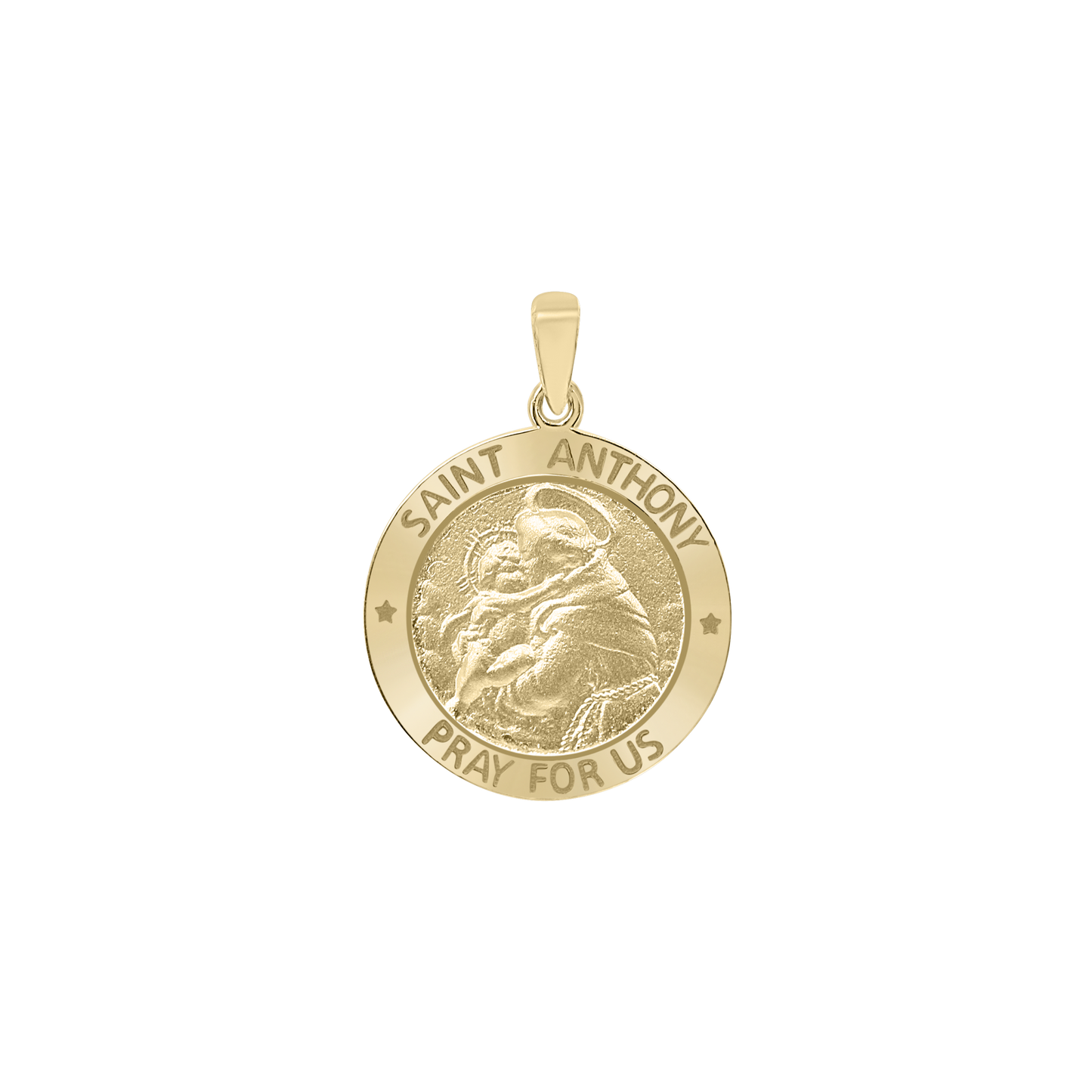 Medaillon des Heiligen Antonius von Padua aus 14-karätigem Gelbgold – San Antonio