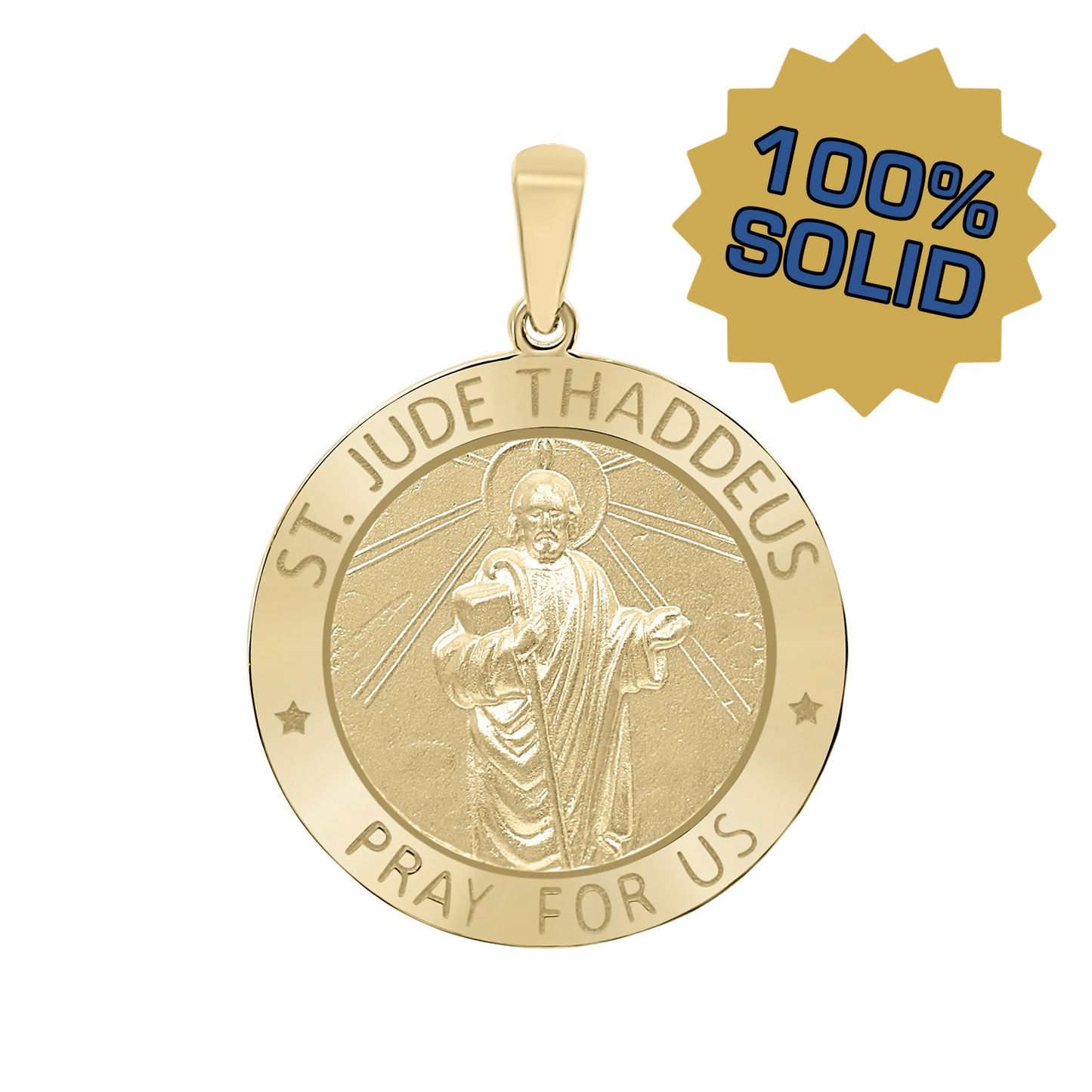 Medaillon des Heiligen Judas Thaddäus aus 14-karätigem Gelbgold - San Judas Tadeo