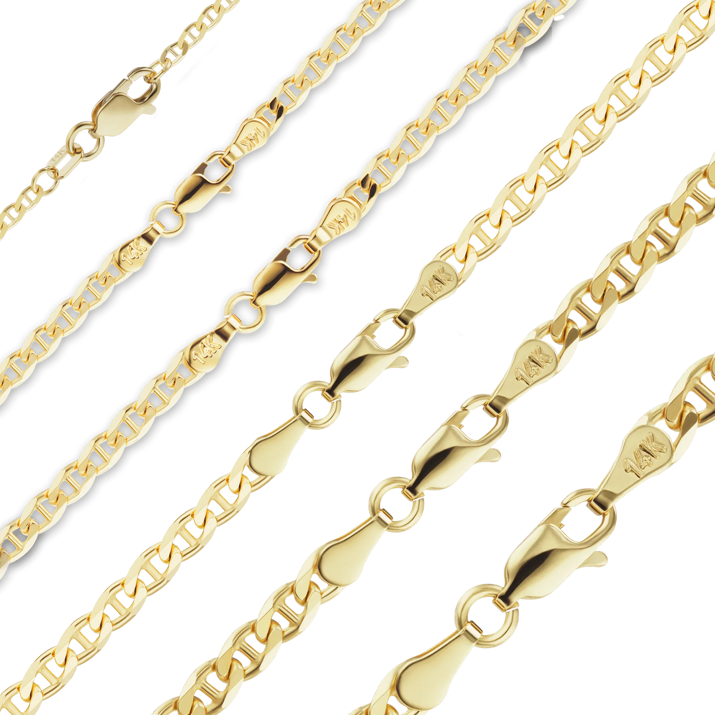 Mariner Panzerarmband aus 14-karätigem Gelbgold