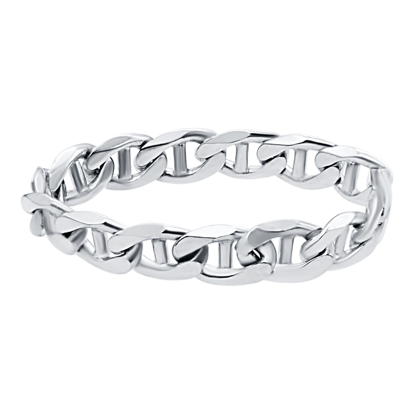 Mariner Panzerkettenring aus Sterlingsilber