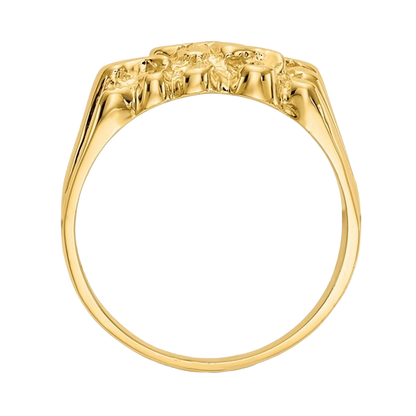 14-karätiger Goldnugget-Ring