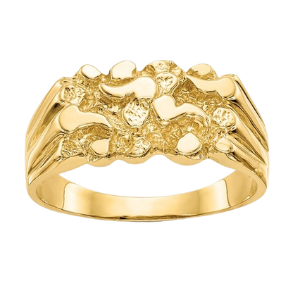 14-karätiger Goldnugget-Ring