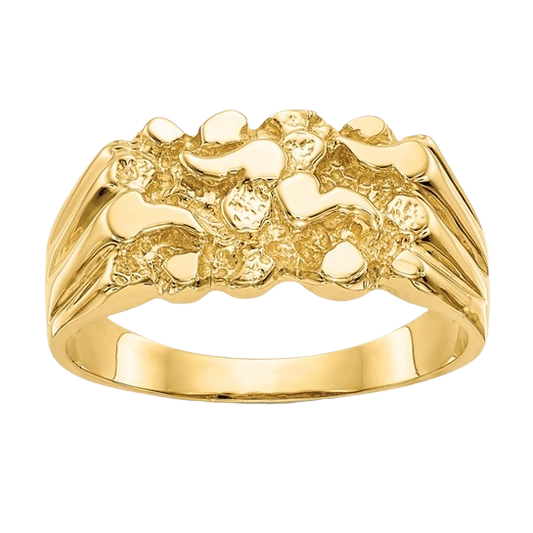 14-karätiger Goldnugget-Ring