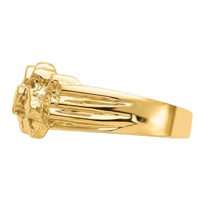 14-karätiger Goldnugget-Ring – Mittel