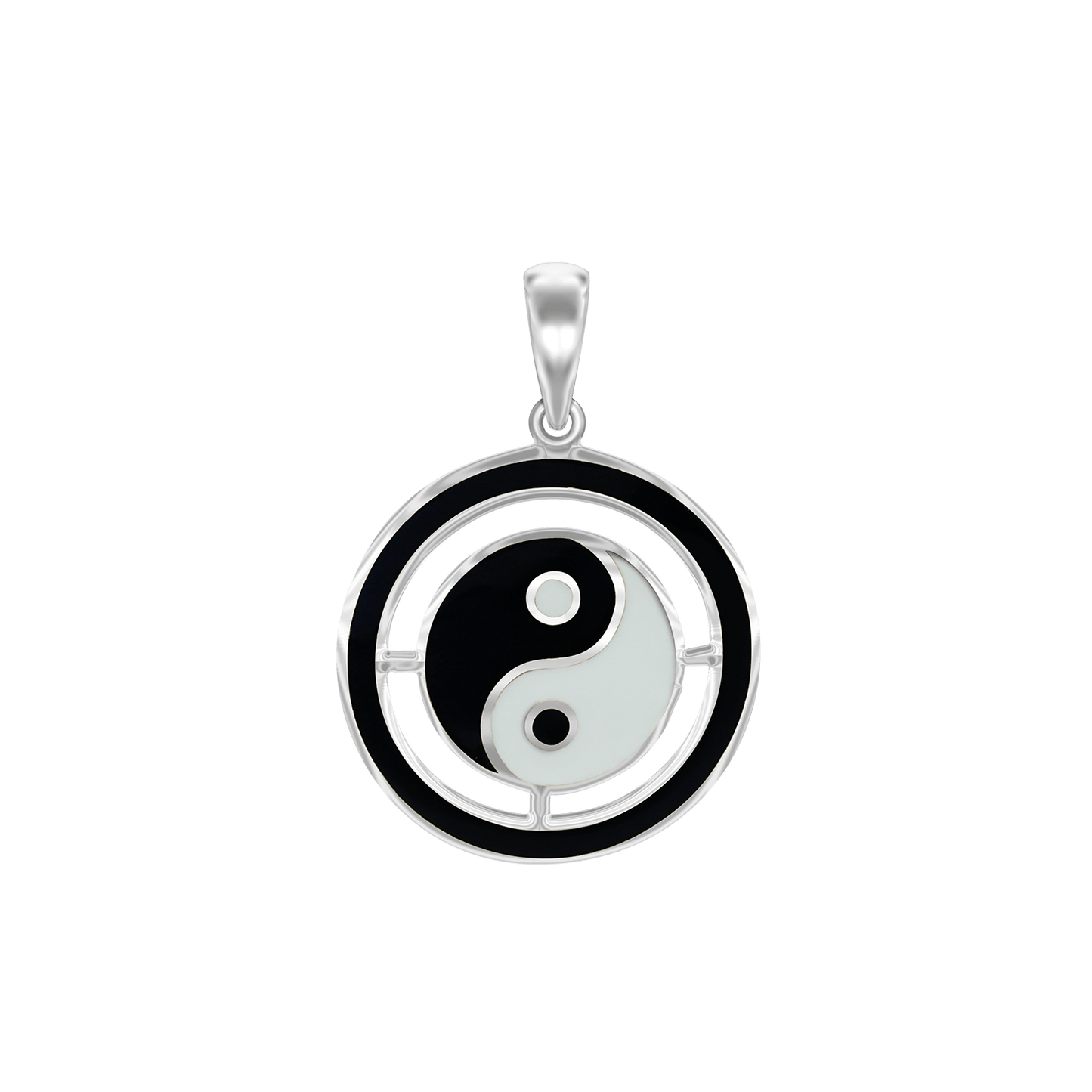 Yin-Yang-Symbol aus Sterlingsilber
