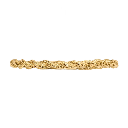14-karätiger Goldring aus gedrehtem Seil