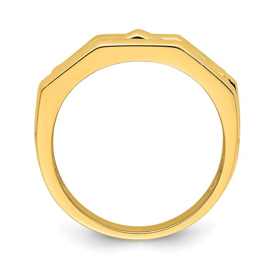 Three Ridged Dome Ring