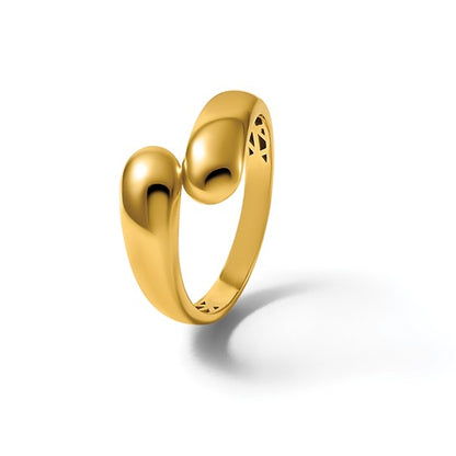 Bypass-Ring aus 14-karätigem Gelbgold