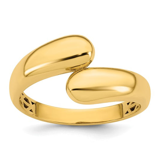 Bypass-Ring aus 14-karätigem Gelbgold