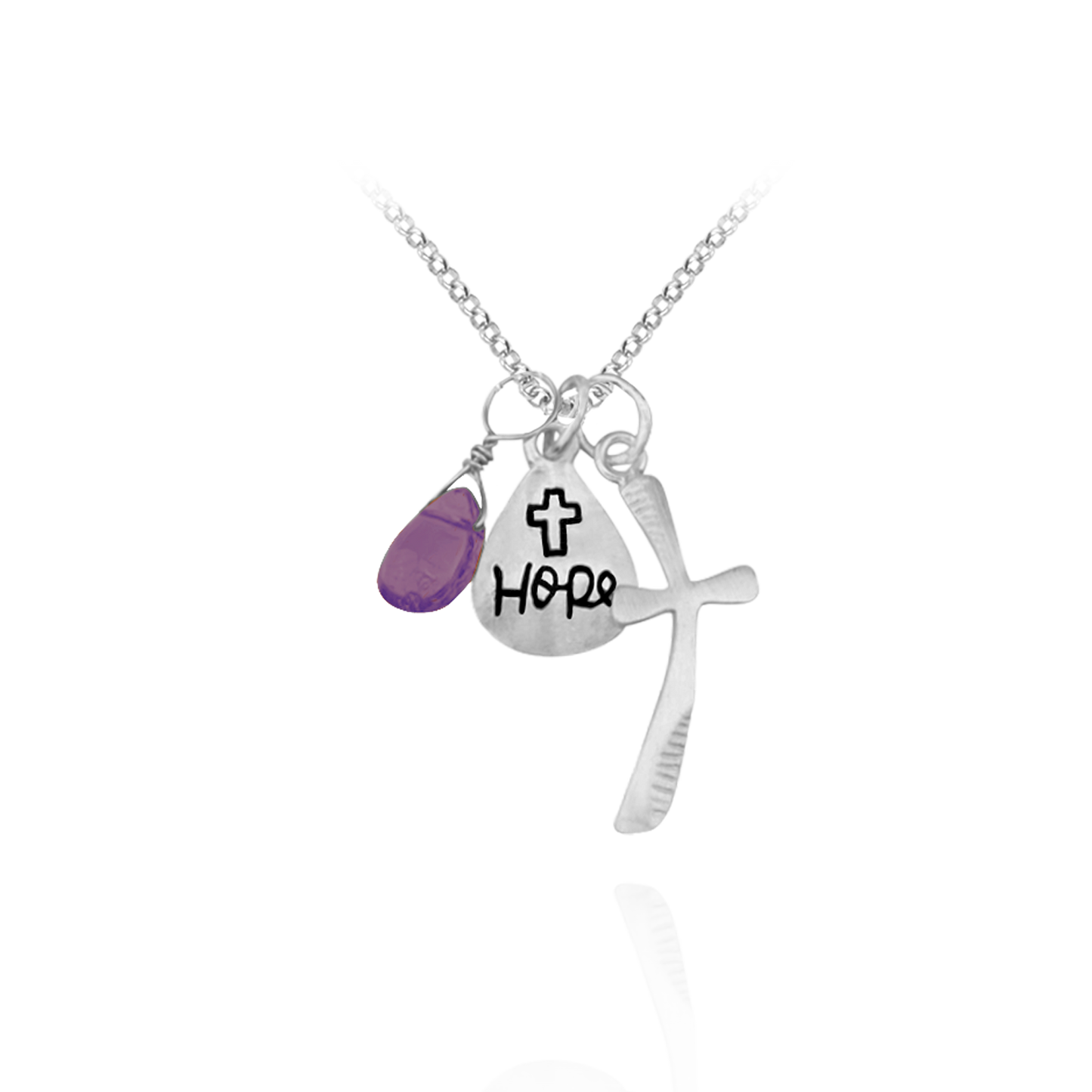 Anhänger und Halsketten mit dem Motiv Hoffnung &amp; Glaube aus Sterlingsilber