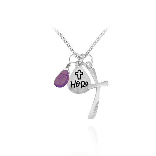 Anhänger und Halsketten mit dem Motiv Hoffnung &amp; Glaube aus Sterlingsilber