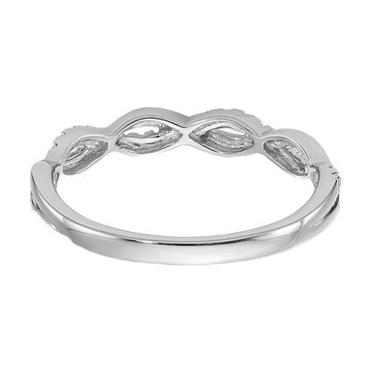 Verdrehter Ehering aus Gold und Labordiamanten