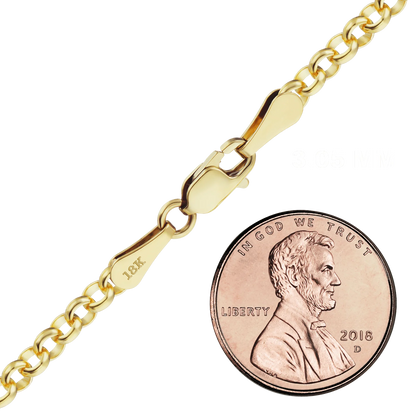 Rolo-Halskette aus 18 Karat Gelbgold