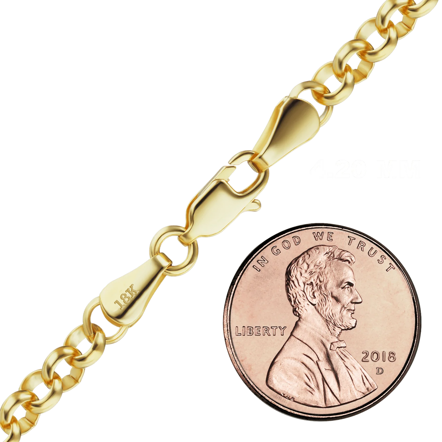 Rolo-Armband aus 18-karätigem Gelbgold