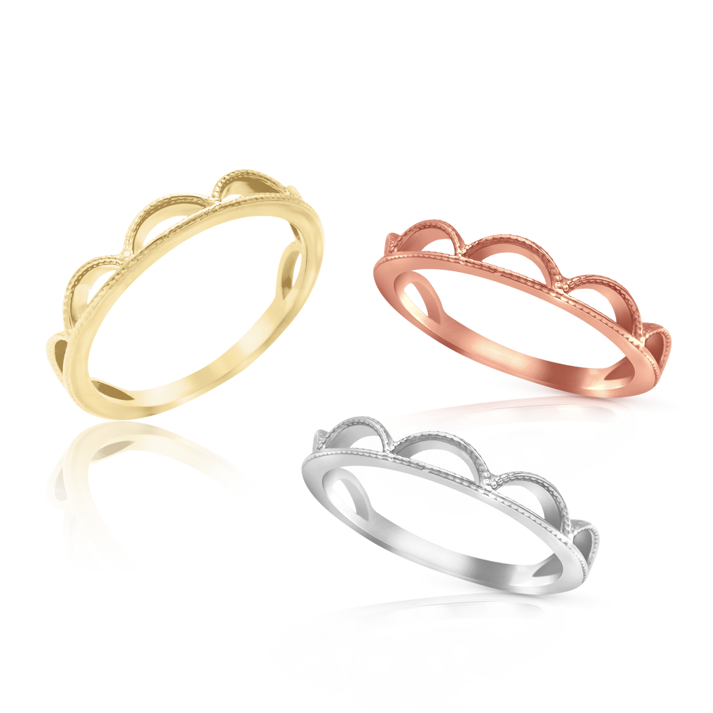 Geschwungener Ring aus 14-karätigem Gold