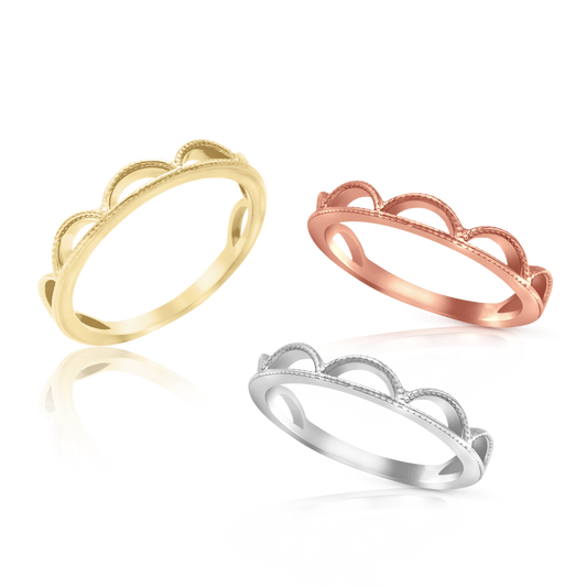 Geschwungener Ring aus 14-karätigem Gold