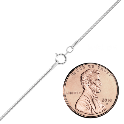 Runde Schlangenkette aus Sterlingsilber