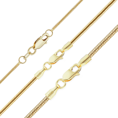 Rundes Schlangenarmband aus 18-karätigem Gelbgold