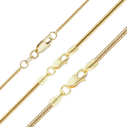 Rundes Schlangenarmband aus 18-karätigem Gelbgold