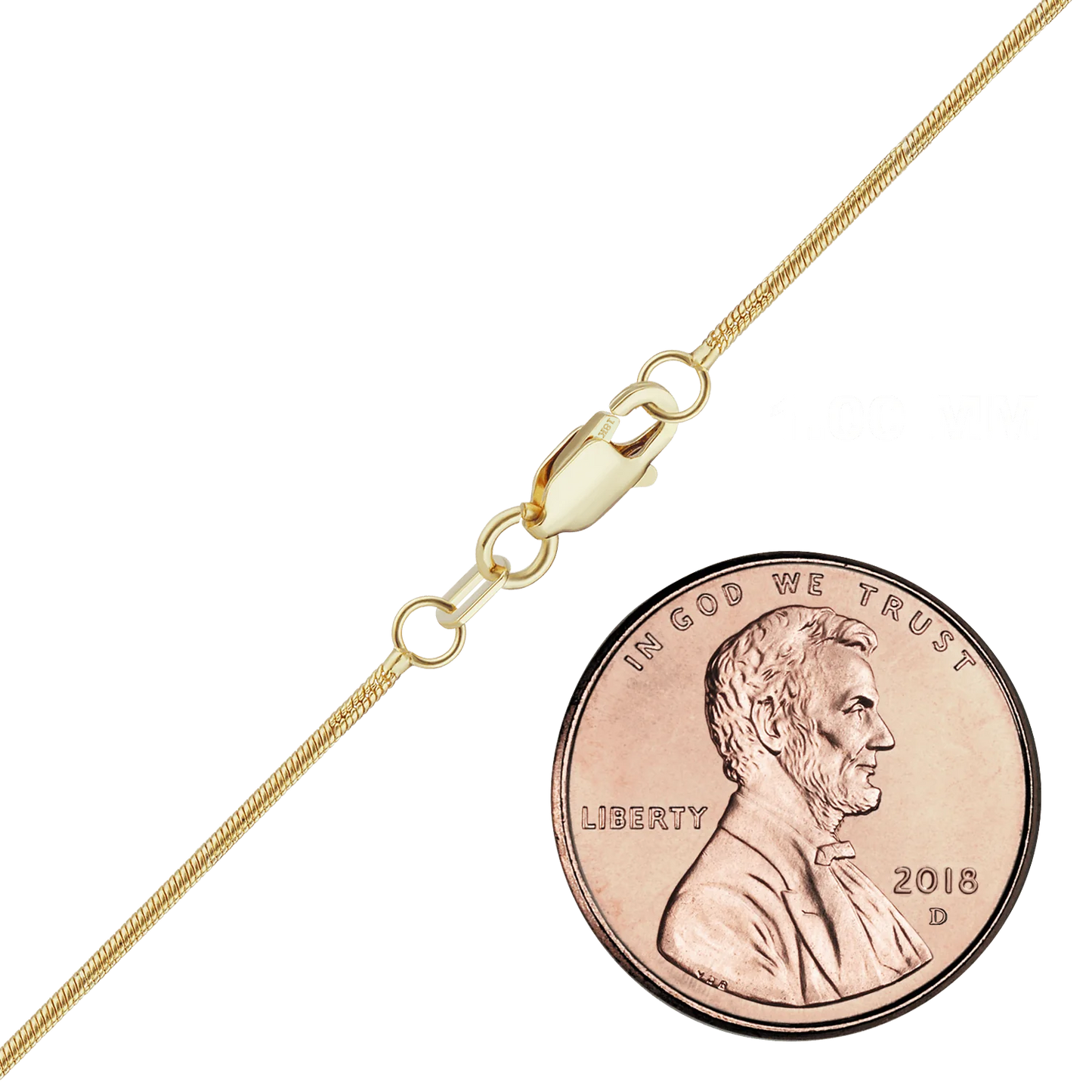 Rundes Schlangenarmband aus 18-karätigem Gelbgold