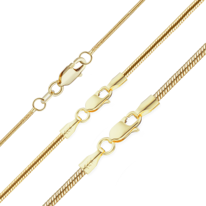 Rundes Schlangenarmband aus 14-karätigem Gelbgold